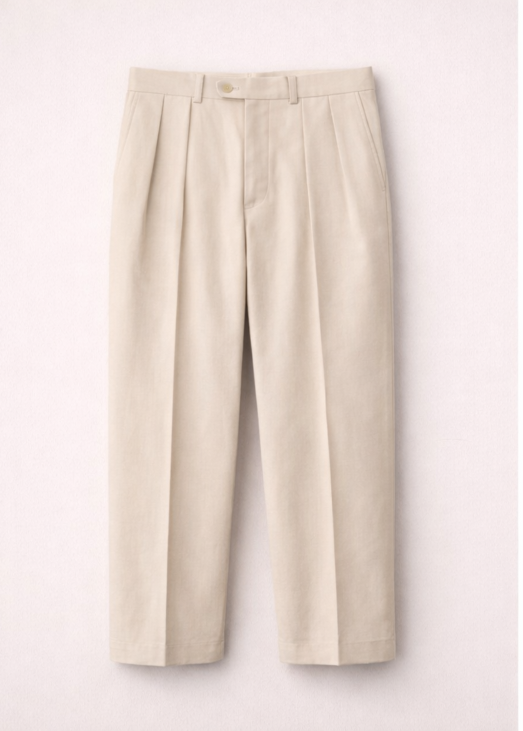 Windsor Pleated Trousers – Sand